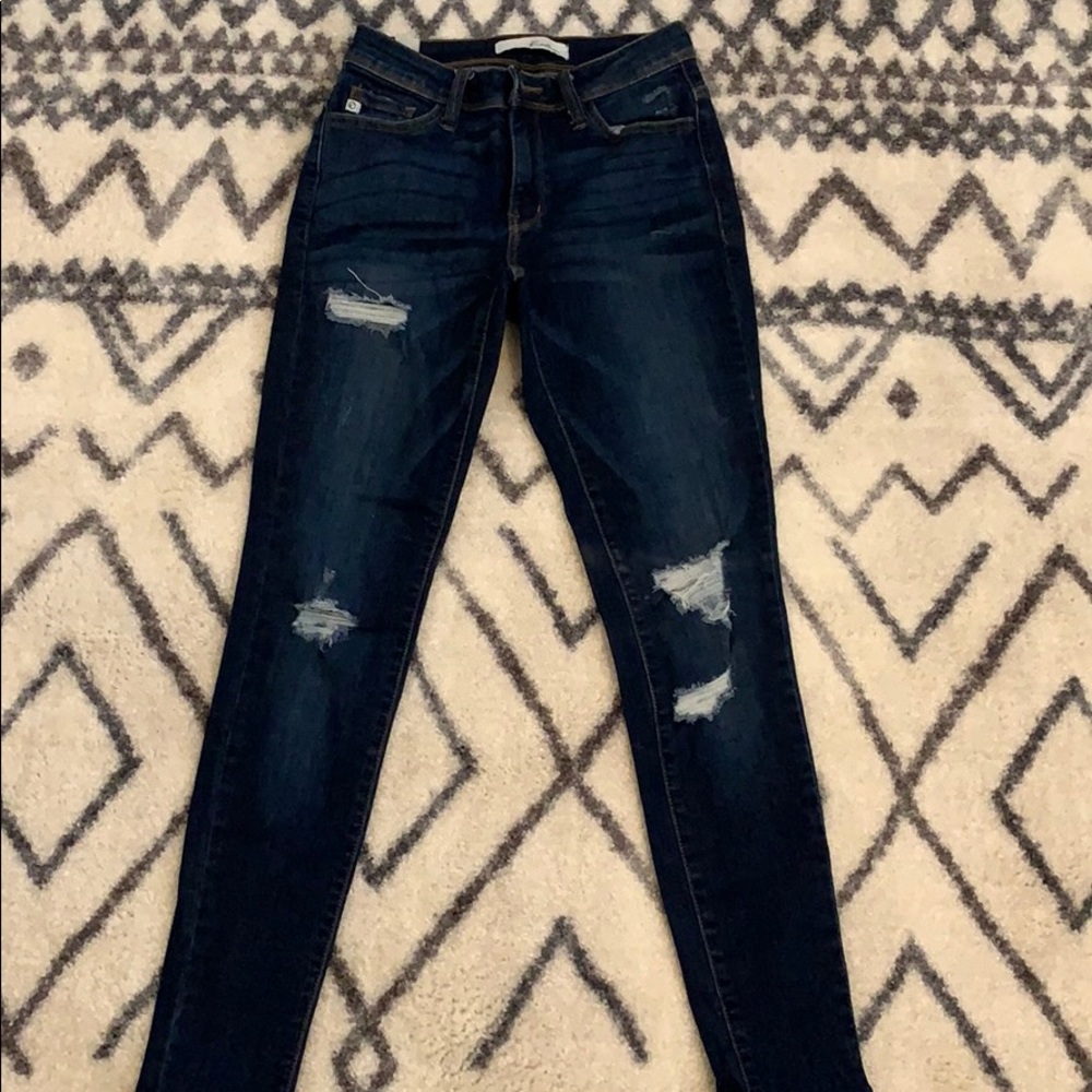 High waisted skinny jeans